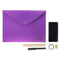 custom purple envelope felt bag makeup cosmetic clutch gift bag makeup storage organizer pouch with button