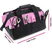 16 Inch Tool Bag for Women with Storage Pockets and Shoulder Strap