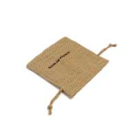 Eco Friendly Fashion Gift Packaging Women Natural Jute Drawstring Bag Pouch With Logo