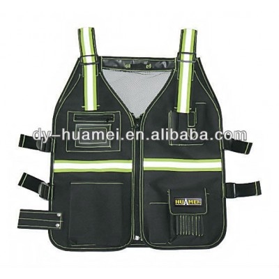 9 Pockets Technician Tool Vest with Reflective Strip