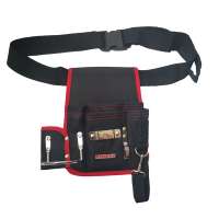 Multi pocket electronic tool bag tool pouch with hammer holder